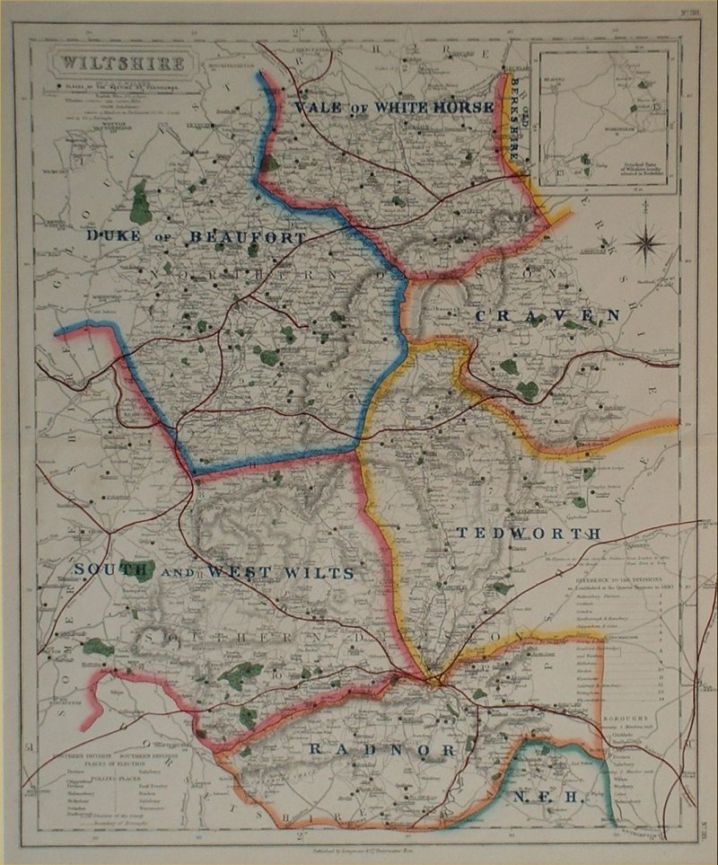 Map of Wiltshire - J & C Walker